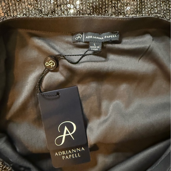 Adrianna Papell Glittering Silver Pencil Skirt - Picture 2 of 2